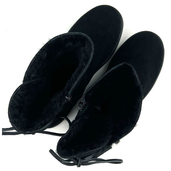 Koolaburra By UGG Boots Womens Size 7 Shazi Mini Ankle Zip Booties 1019362 Suede - Picture 7 of 9